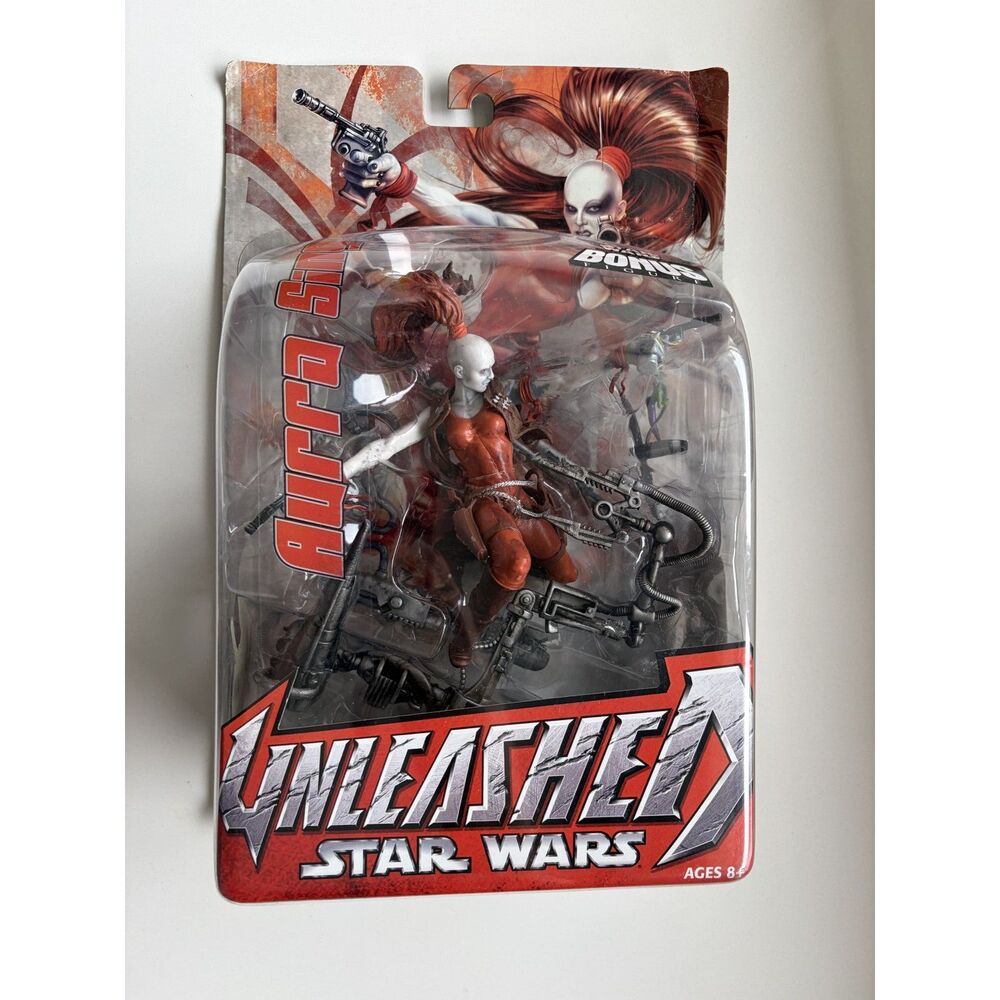 Vintage 2004 Hasbro Star Wars unleashed Aurra Sing Action Figure